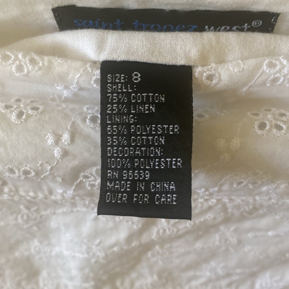 Linen blend eyelet skirt size 8 - Picture 5 of 6